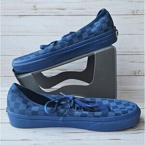 Vans Blue Checkerboard Sneakers Mens 7 Womens 8.5 Skate Shoes